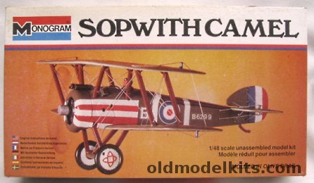 Monogram 1/48 Sopwith Camel - Bagged, 5204 plastic model kit